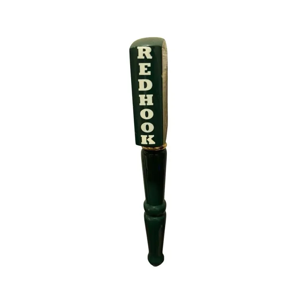 Red Hook Brewery WinterHook Beer Tap Handle Green 11” Wooden Vintage
